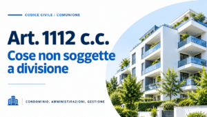 Articolo 1112 Codice Civile – Cose non soggette a divisione